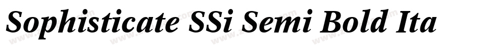 Sophisticate SSi Semi Bold Italic字体转换